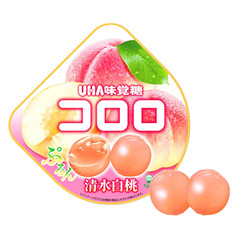 Japan Gummies UHA Mikakuto Cororo Shimizu White Peach 40g × 6 bags
