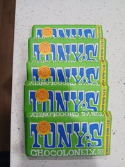 Tony`S Chocolonely Dark Chocolate Almond Sea Salt Bar 6.35 Oz (Pack Of 5)