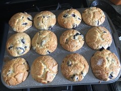 Lemon Blueberry Muffins * Homemade with Organic Ingredients