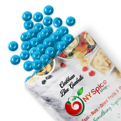 Blueberry Caribbean Blue Gumballs – Shiny Blue Bubble Gum, Buffet & Party Candy