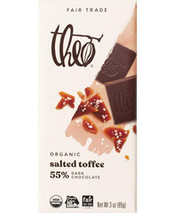Chocolate Salted Toffee Organic Dark Chocolate Bar, 55% Cacao, 12 Pack | Fair Tr