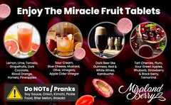 Miraland Berry Miracle Fruit Tablet, Turns Sour Foods to Sweet, 20 Count