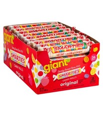 Smarties Candy Rolls, Giant, 36 Count Allergen Free