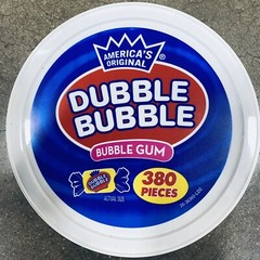 380 Count DUBBLE BUBBLE Original Flavor Bubble Gum 380 Pieces Per Tub. New
