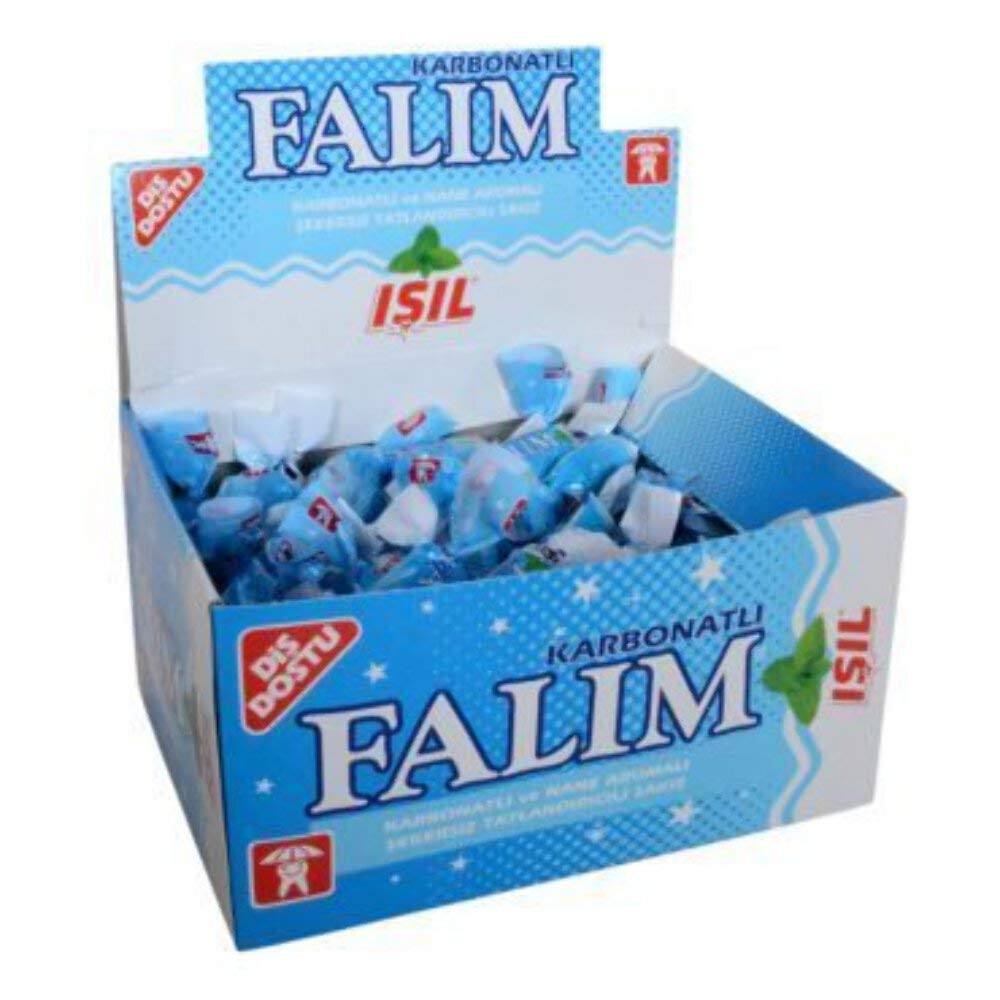 Sugarless Falim Plain Gum – Carbonate & Mint 100 Count (Pack of 1), White