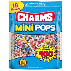Charms Mini Pops – 4.5 lb Bag of Individually Wrapped Fruity Hard Candy Lollipop