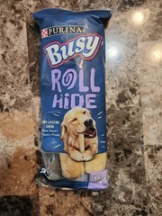 Purina Busy Rawhide Large Breed Dog Bones, Rollhide 2ct Pouch Dog Treat