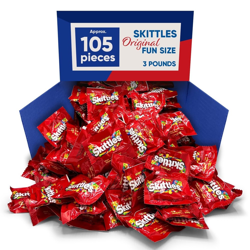 Skittles Original, Individual Packs, 5 Fruit Flavors, Fun Size Candy (3 Pounds)