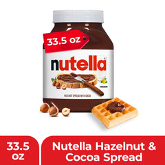 Nutella Hazelnut Spread with Cocoa for Breakfast, 33.5 oz Jar