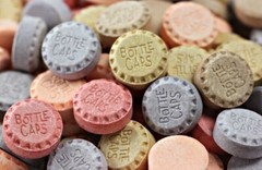 BOTTLE CAPS BUTTON CANDY FUN ASSORTED SODA POP FLAVORS-BULK BAG VALUE-PICK NOW!!