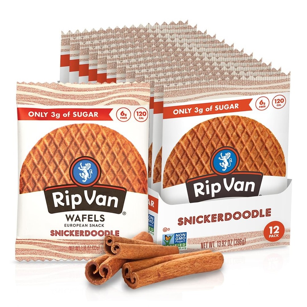 Rip Van Wafels Snickerdoodle Stroopwafels, Healthy Snacks, Non-GMO, Keto Frie…