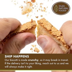 DIJAS Natural Foods, Individually Wrapped Fat Free Biscotti Cookies, All Natu…