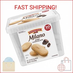 Pepperidge Farm Milano Cookies, Dark Chocolate, 20 Packs, 2 Cookies per Pack