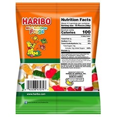 Haribo Gummi Candy, Mini Rainbow Frogs, 5 oz. Bag 12ct