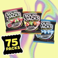 , Sour Gummy Candy, Variety Pack, 75 0.5 oz Snack-Size Pouches, Watermelon, B…