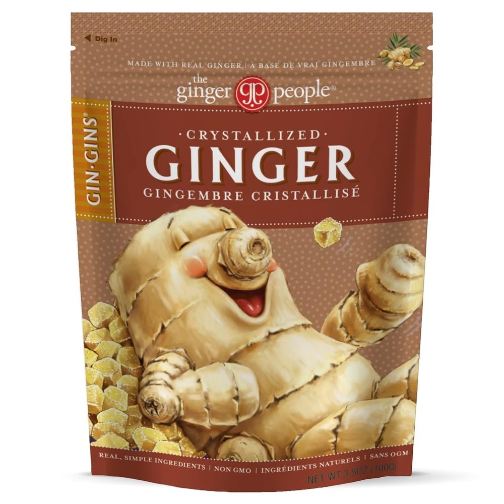 Crystallized Ginger Candy 3.5 Ounce Pack All Natural Sweet Heat Treat
