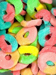 Sour Neon Gummy Ring Candy 8oz 1LB 2LB 3LB 4LB 4.5LB Bag Fresh Candy