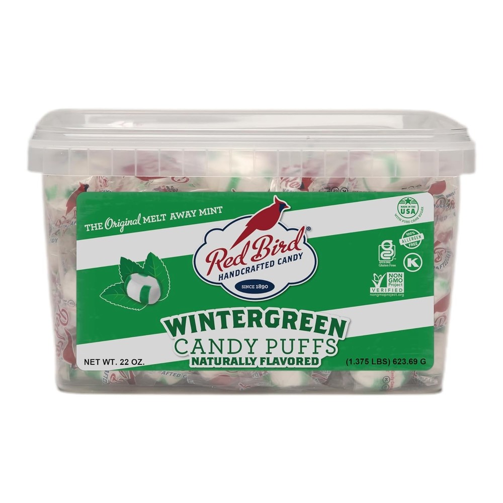 Red Bird Wintergreen Mints, Individually Wrapped Candy, Gluten Free 22 oz