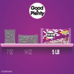 GOOD & PLENTY Licorice Fat Free, Candy Bulk Bag, 5 5 Pound (Pack of 1), Pink