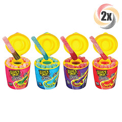 2x Packs New Juicy Drop Gummy Dip ‘N Stix Chewy Sticks & Sour Gel Candy 3.4oz