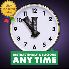 Dark Chocolate Candy Bars Midnight Dark Full Size 1.76 Oz Pack of 24 Choco