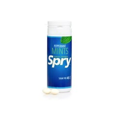 Spry Xylitol Natural Peppermint Sugar Free Candy – 45 Count (Pack of 6)