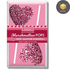 Delicious Valentine Nonpareils Marshmallow Pops, 2 Count – Perfect Gift Treats