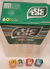 Tic Tac 4 Full Mini boxes 3.8g each + Empty Large Container (INDIA)