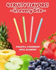 COELO Apollo Straw Candy 10g x 18Packs (Total 6.35oz) | Fruity Flavors Small