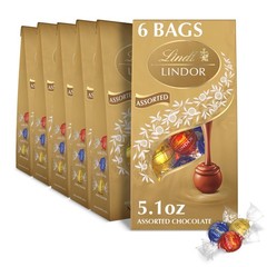 (Pack of 6) Lindt Truffle Bag Assorted Chocolate 12 Pc 5.1 Oz