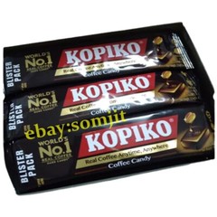 Kopiko Candy Coffee Original Flavor Hard Candy Blister Pack 1 Boxes (60 Tablets)