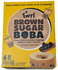 Twrl Brown Sugar Boba Toppings 6 Single Serve Pouches