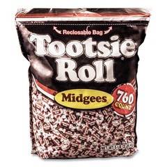 Tootsie Roll 884580 Midgees, Chocolate, 5 lb Bag