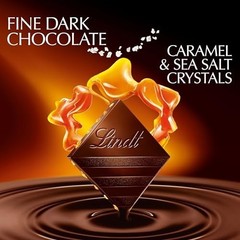 Gourmet Dark Chocolate Bar with Caramel & Sea Salt Crystals – 3.5 oz (12 Pack)