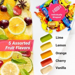 Fruit Chews Candy – 2 Pounds Bulk Bag (Approx. 140 Pieces), Fruit Chews Rolls…