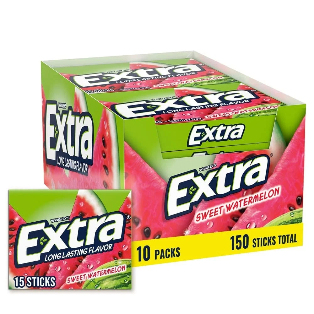 EXTRA Gum Sweet Watermelon Sugarfree Gum Bulk, Individually Wrapped, Long-Las…