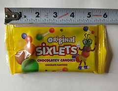 Sixlets Chocolate Hard Shell Candies Classic Nostalgic Travel Movie Candy 6 Pack