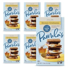 PamelaS Traditional Honey Grahams, Gluten Free, 7.5 Ounces (Pack of 6)