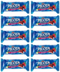 10x Hungarian Pilota Sponge Cake filled Raspberry Gel covered Dark Chocolate