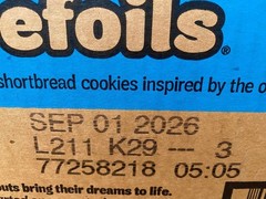 CASE OF GIRL SCOUT TREFOILS COOKIES, 12 BOXES – NEW SEALED FAST SHIP!!