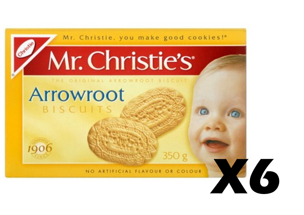6 Boxes Original Arrowroot Biscuits Cookies 350g Each -From Canada – FRESH