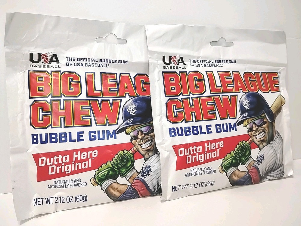 2 Bags Of Big League Chew – 2.12 oz Each Outta’ Here Original Gum
