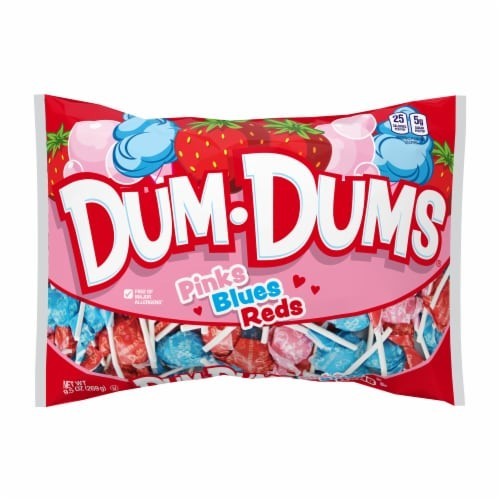 Dum Dums Pinks Blues and Reds Lollipops