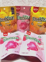 5 Pack Amos Peelerz Peelable GUMMY Candy Mango Peach LOT 3oz Bags New