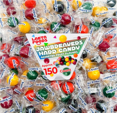 LaetaFood Jawbreakers Mini Hard Candy Fruit Flavored Assortment,…