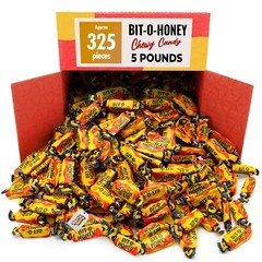 Bit-O-Honey Candy – Retro Taffy Honey & Almond Flavor – Bulk Candy- Choose Sizes