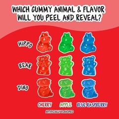 Juicy Drop Mystery Gummy Candy Cubes, Original Flavor, 5 Oz (Pack of 1), Red