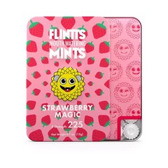 Flintts Mouth Watering Mints – Strawberry Magic – F-Strength 225 -Dry Mouth Mint