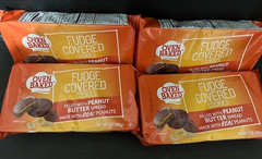 Oven Baked Fudge Covered Peanut Butter Cookies 7 oz. each box (LOT OF 4 BOXES)