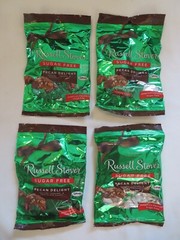 (4) Russell Stover Sugar Free Pecan Delight Pecans Caramel & Chocolate 3 Oz Each